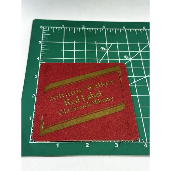 Johnnie Walker Red Label Coasters Barware Drink Coasters Set of 2 - Picture 4 of 5